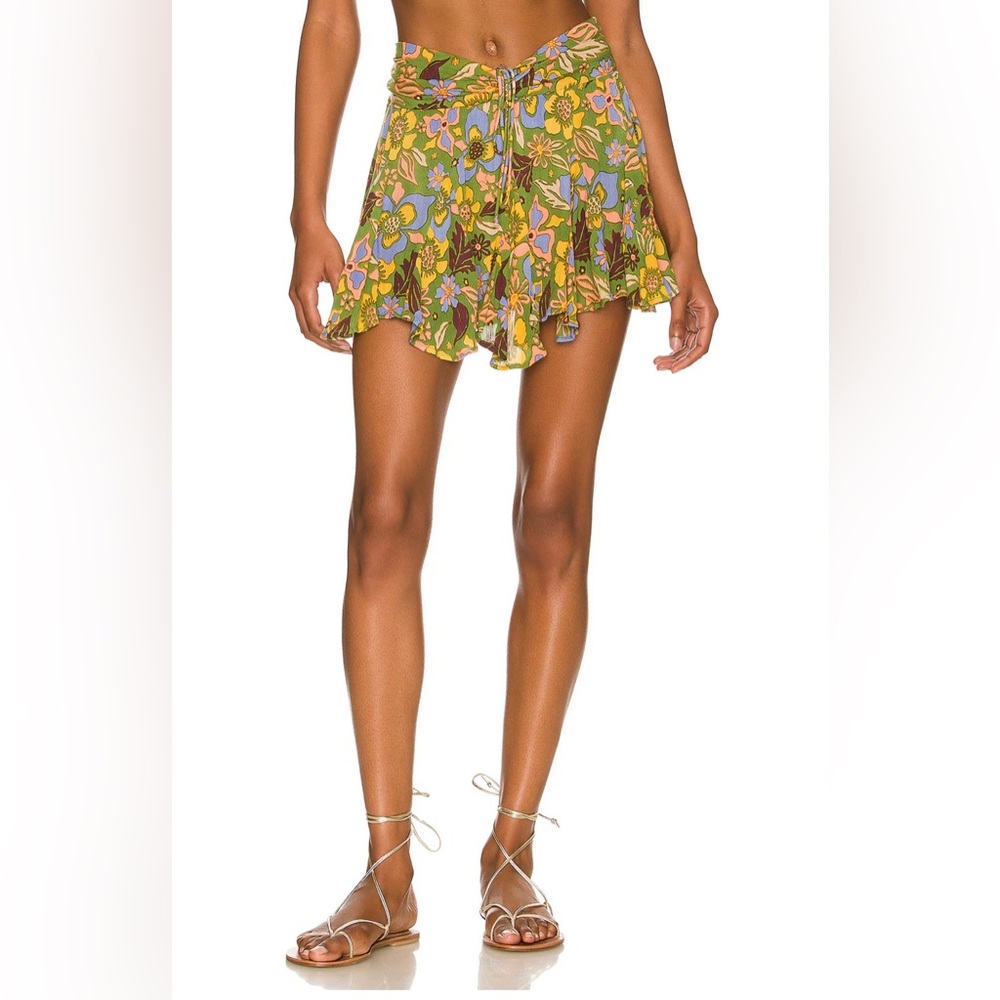 NWT Free People Ellie Mini Skort in Ivy Combo